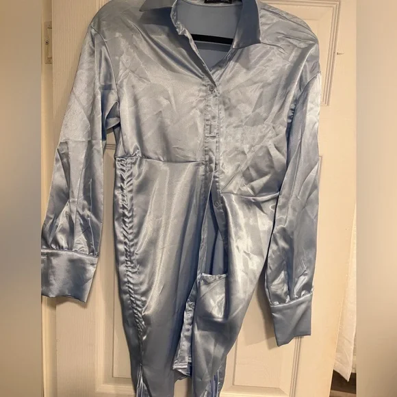 revolve light blue mini dress Ryoti Baby Blue Mini Dress - US 10 main image 0